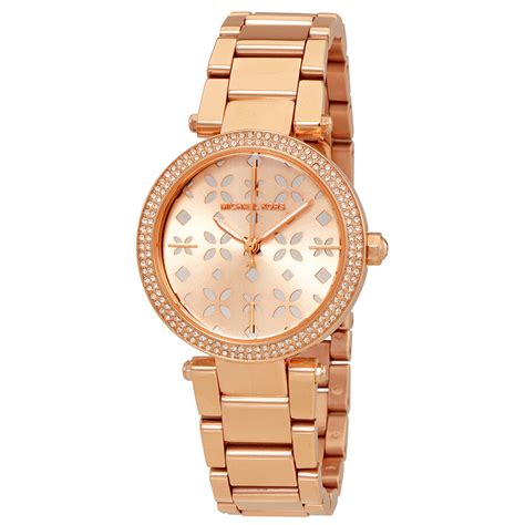 michael kors flower women's watch